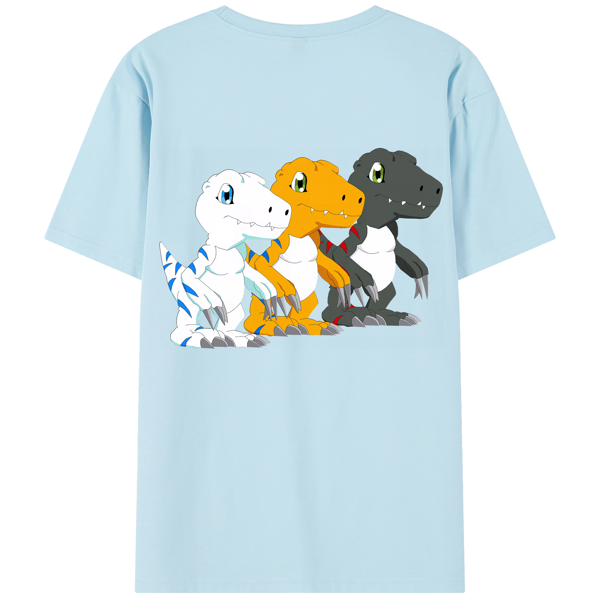 （画像用） Digimon デジタルモンスター/デジモン 綿100％半袖Tシャツ（背面プリント）